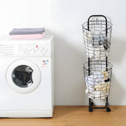 Two-Tier Round Laundry Basket